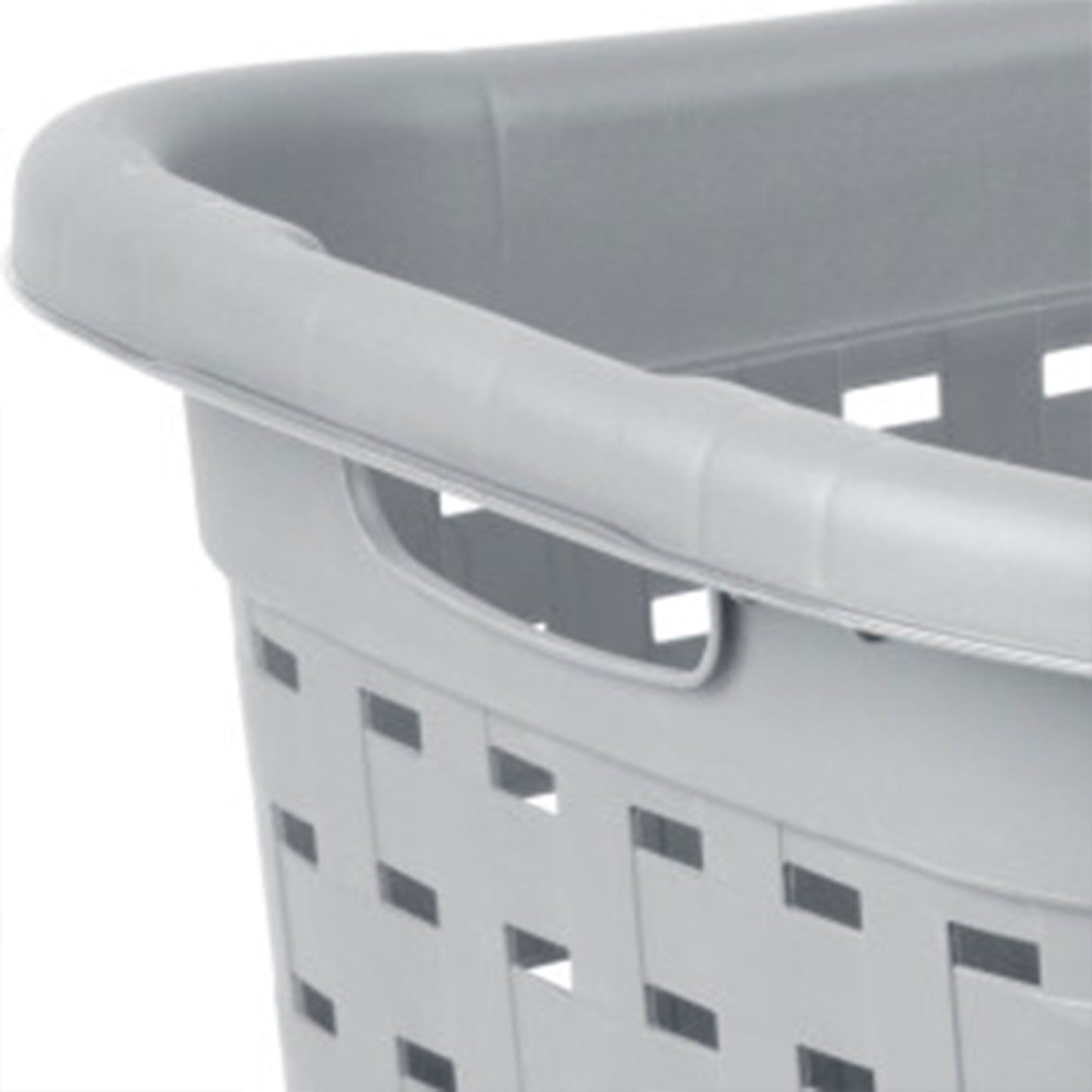 Sterilite Cement Gray Durable Weave Laundry Basket with Wicker Pattern (12 Pack)