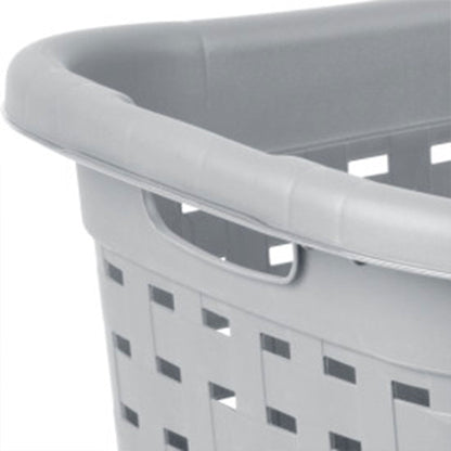 Sterilite Cement Gray Durable Weave Laundry Basket with Wicker Pattern (18 Pack)