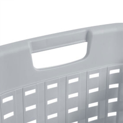 Sterilite Cement Gray Durable Weave Laundry Basket with Wicker Pattern (12 Pack)