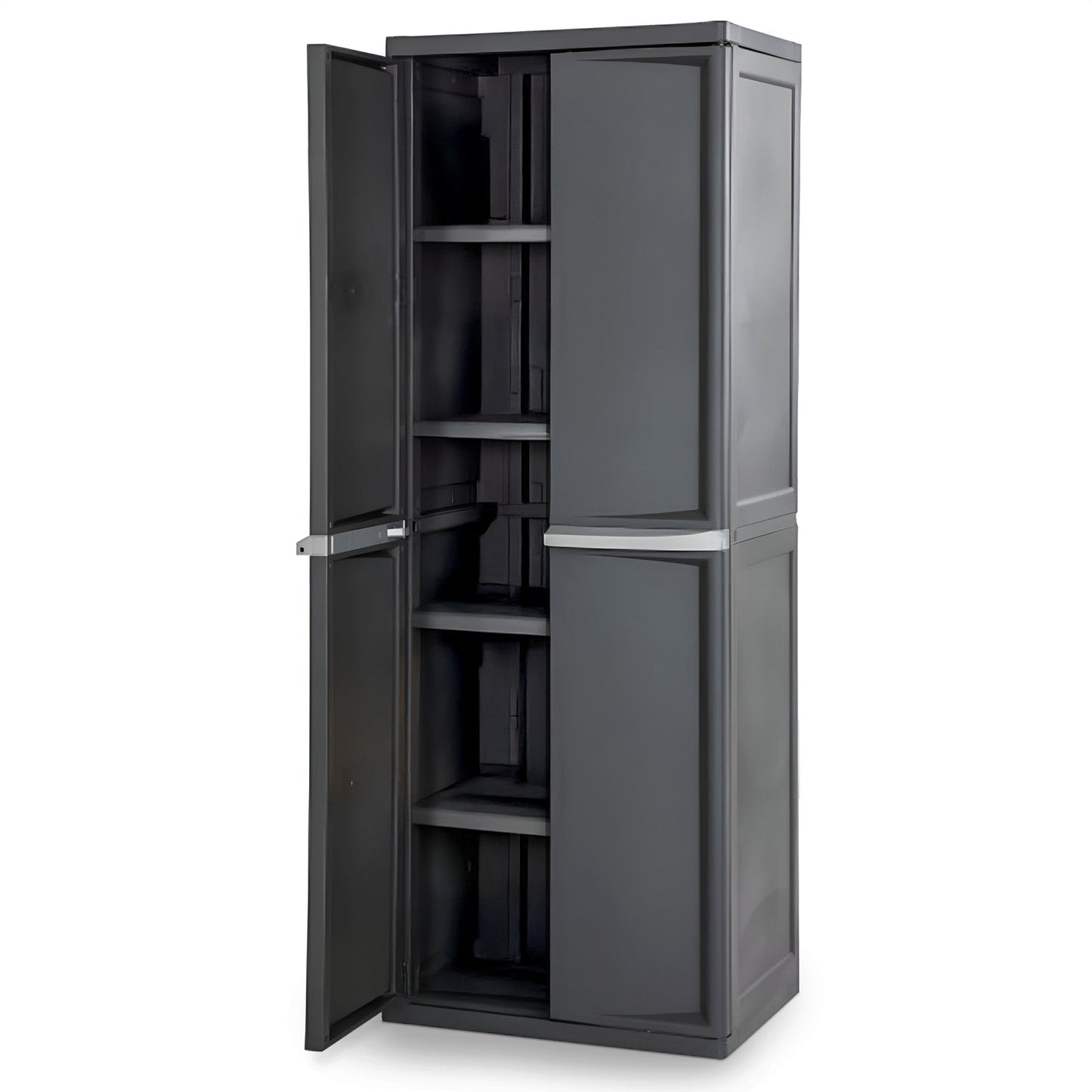 Sterilite Storage Cabinet, Garage, Pantry, & Kitchen Organizer, 4 Shelves, Gray