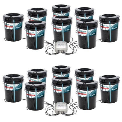 Active Aqua Root Spa 5-Gallon 8-Bucket Deep Water Culture System (2 Pack)
