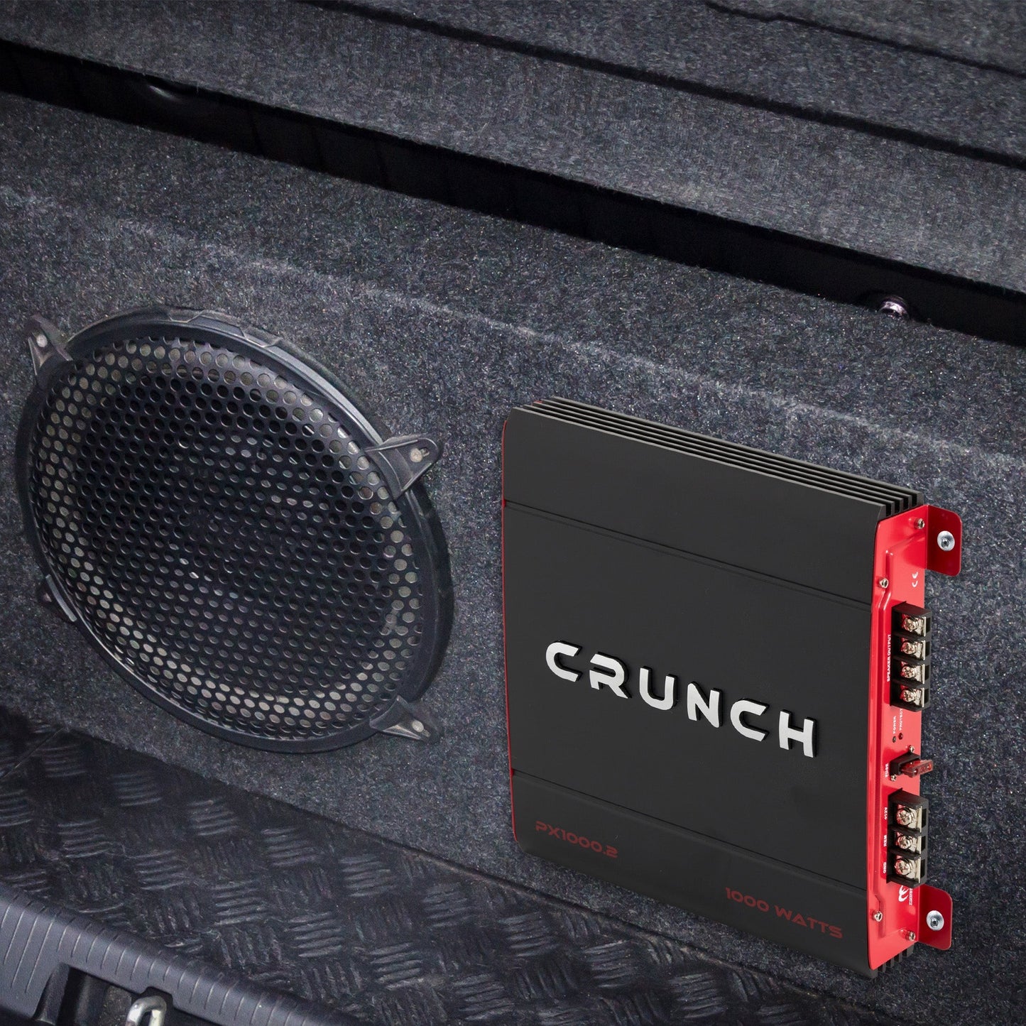Crunch PX-1000.2 1000W Car Stereo Amp & Soundstorm AKS8 8 Gauge Amp Wiring Kit - Find Fresh Goods