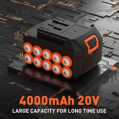 Maxlander 13" Cordless Lawn Mower, 2-in-1 Battery Powered Lawn Mower with Brushless Motor, 5-Position Height Adjustment