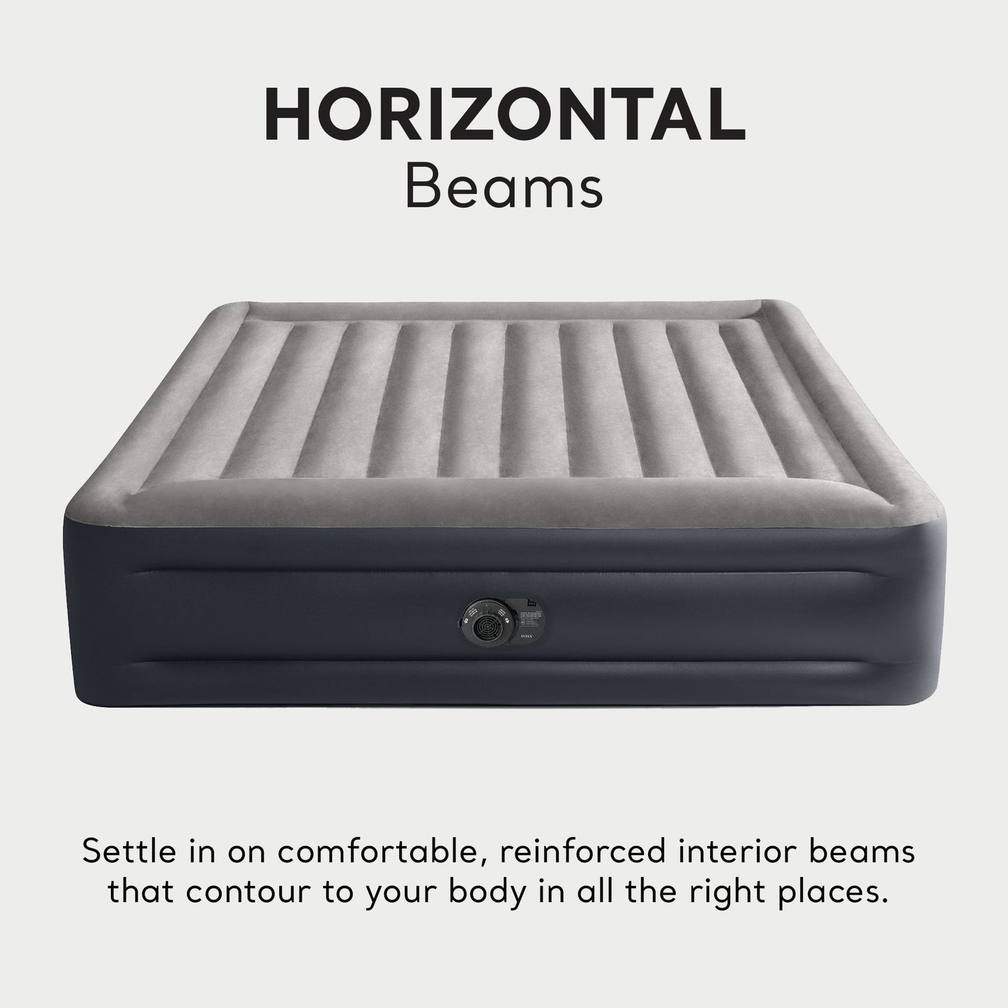 Intex Dura Beam Plus Deluxe Airbed, Air Mattress w/Built In Pump, King (2 Pack)