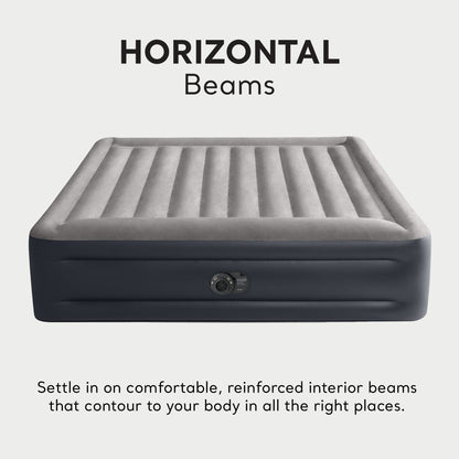 Intex Dura Beam Plus Deluxe Airbed, Air Mattress w/Built In Pump, King (2 Pack)