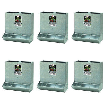 Little Giant BPF3 Mountable 3 Hole Baby Piglet Trough Feeder, 9 Pound (6 Pack)