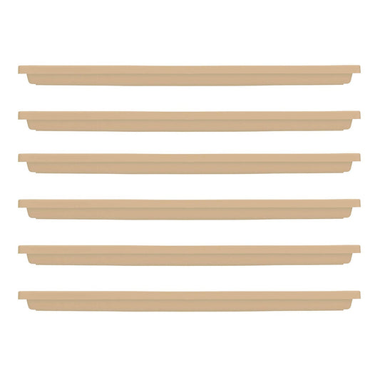 HC Companies Venetian 23.5 In Rectangular Flower Box Saucers, Sandstone (6 Pack)