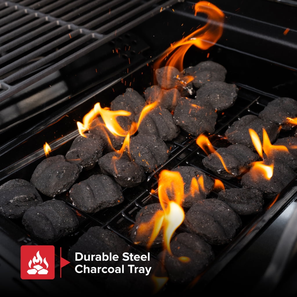 Nexgrill 4-Burner Propane Gas Grill with 2-In-1 Charcoal Tray & Side Burner, Stainless Steel Frame, 626 SQ In Total Cooking Space, 60,000 BTUs, BBQ Grill Perfect for Outdoor Gatherings - 720-1141