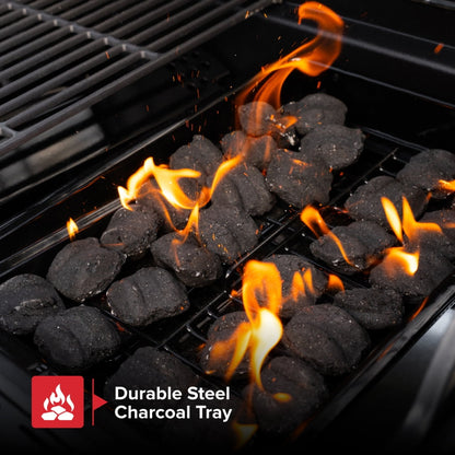 Nexgrill 4-Burner Propane Gas Grill with 2-In-1 Charcoal Tray & Side Burner, Stainless Steel Frame, 626 SQ In Total Cooking Space, 60,000 BTUs, BBQ Grill Perfect for Outdoor Gatherings - 720-1141