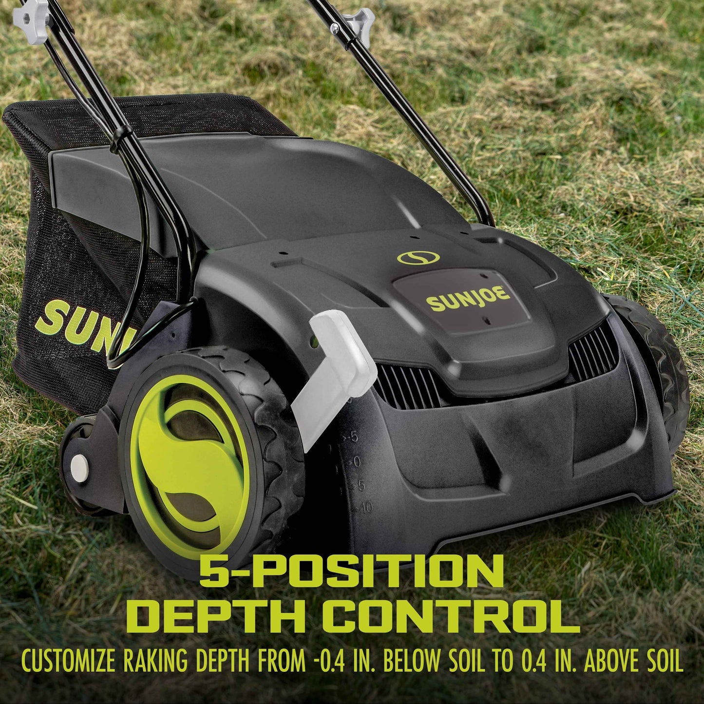 Sun Joe 12 Amp Electric Dethatcher and Scarifier with 8 Gallon Bag