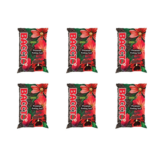 Michigan Peat Baccto All Purpose Potting Soil with Perlite, 25 lbs (6 Pack)