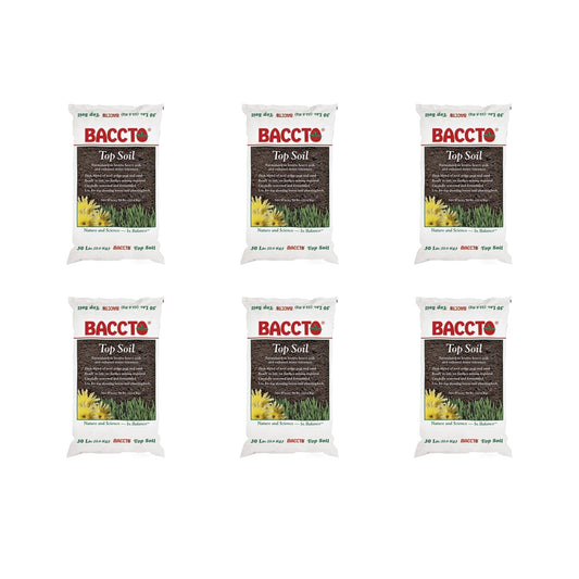 Michigan Peat Baccto Topsoil with Reed Sedge, Peat and Sand 50lbs (6 Pack)