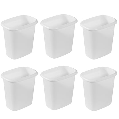 Rubbermaid 6 Quart Bedroom, Bathroom, and Office Wastebasket Trash Can (6 Pack)