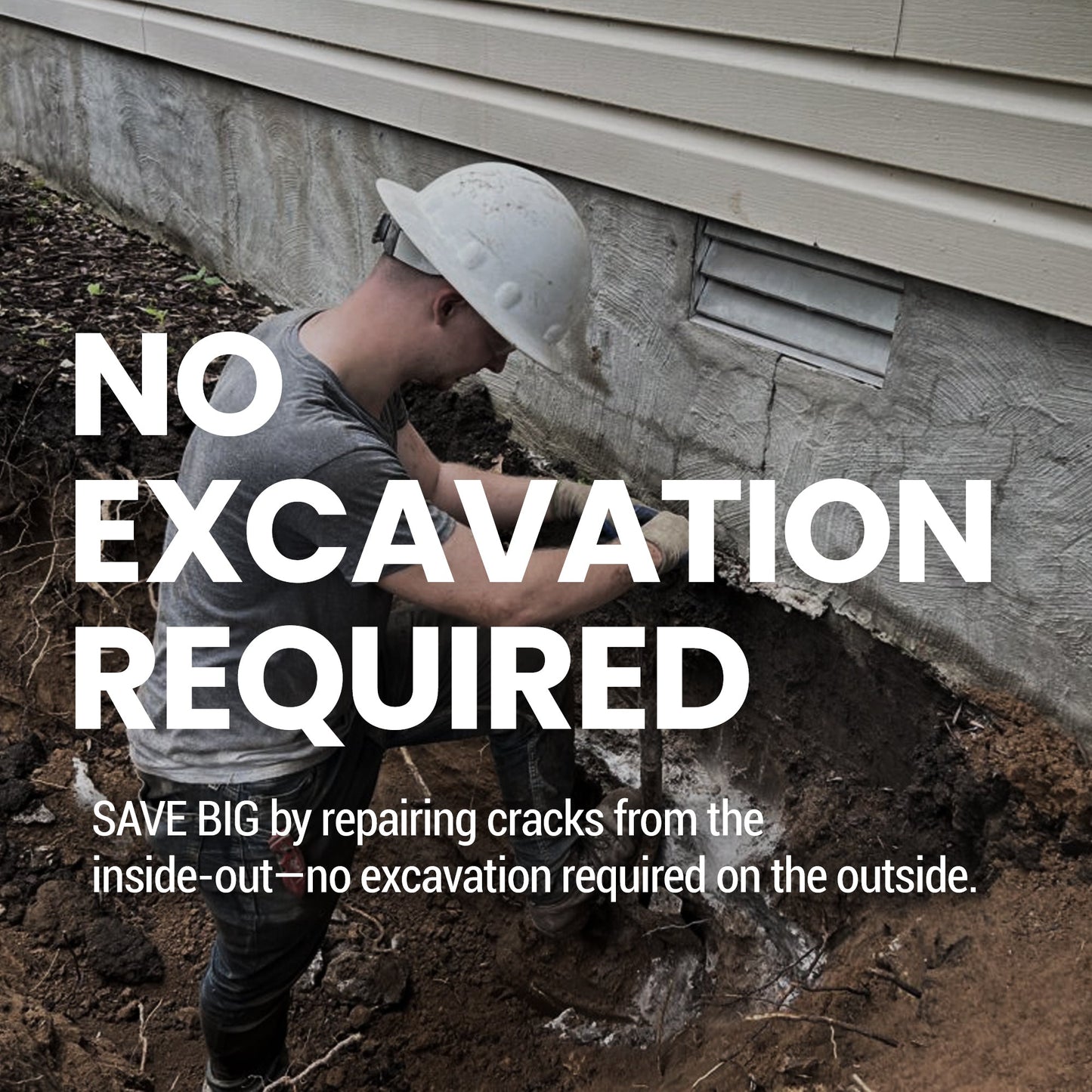 RadonSeal Concrete Foundation Crack DIY Repair Kit for Basement Wall Cracks