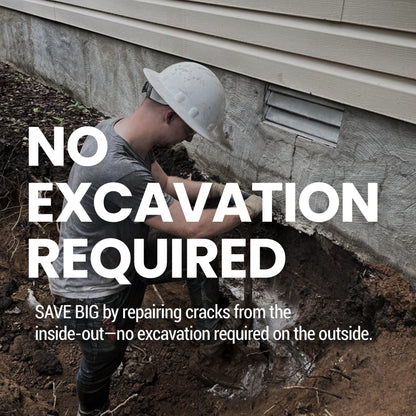 RadonSeal Concrete Foundation Crack DIY Repair Kit for Basement Wall Cracks