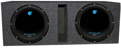 Planet Audio AC12D 12" 3600W 4 Ohm DVC Car Subwoofer Pair w/ Dual Sub Enclosure - Find Fresh Goods