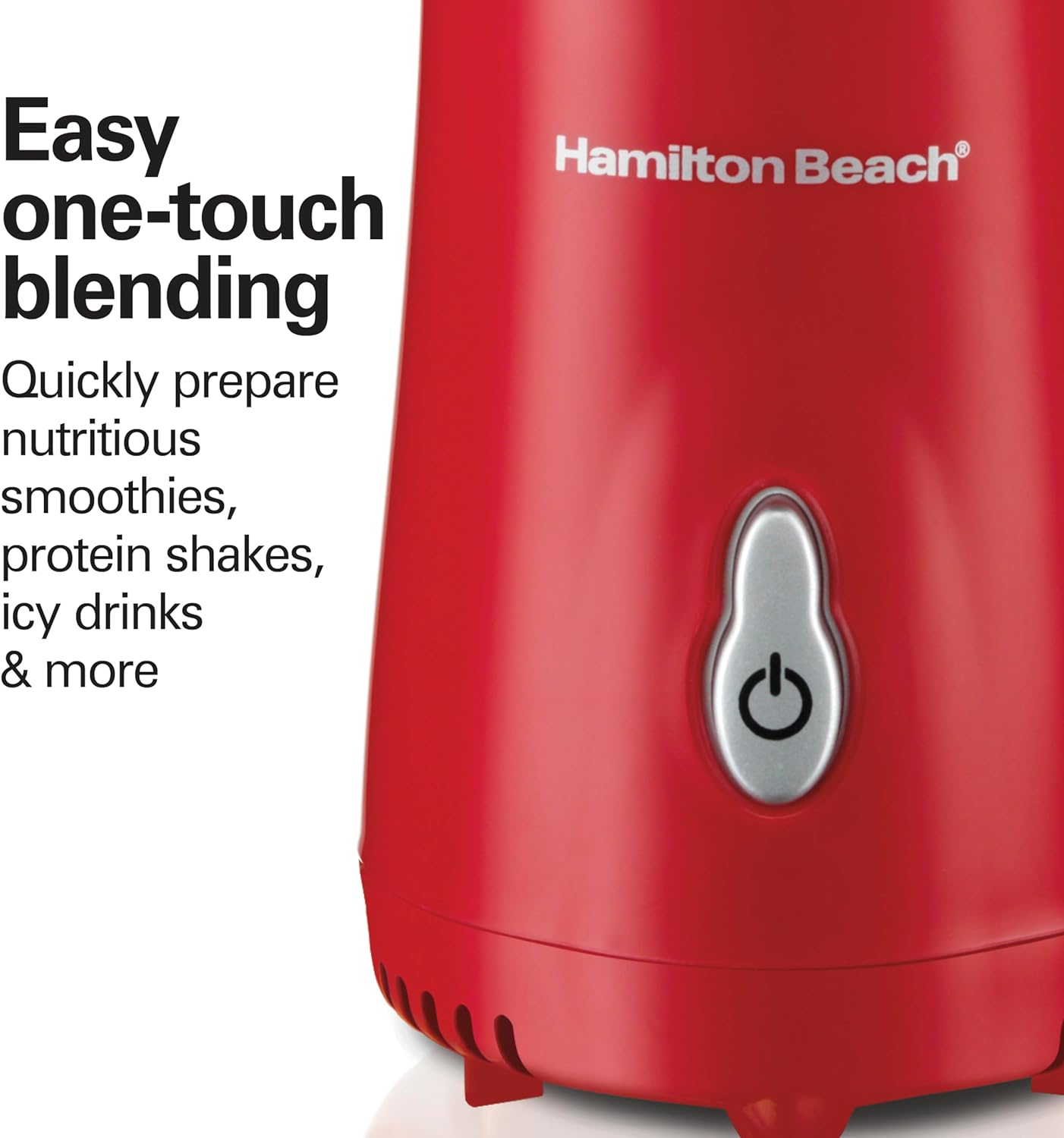 Hamilton Beach Personal Creations Single-Serve Blender + Travel Cup – Red