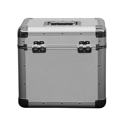 Odyssey KROM Stacking Transport Case for 70, 12 Inch Vinyl LPs, Silver (2 Pack)