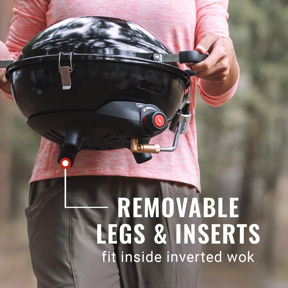 4-in-1 Portable Propane Gas Camping Stove, 1 Burner