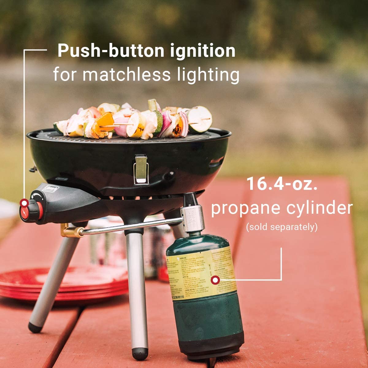 4-in-1 Portable Propane Gas Camping Stove, 1 Burner