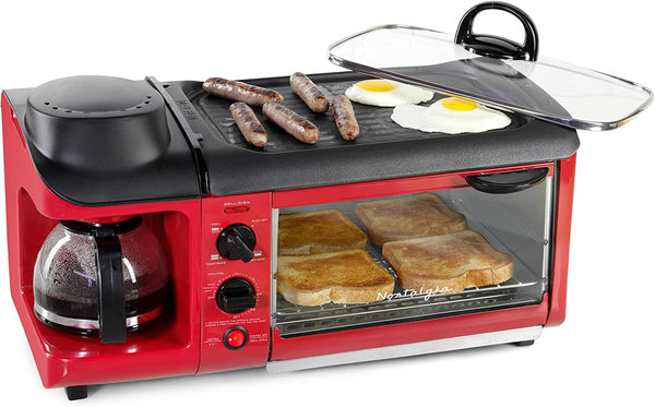 Nostalgia Retro 3-in-1 Aqua Electric Breakfast Station