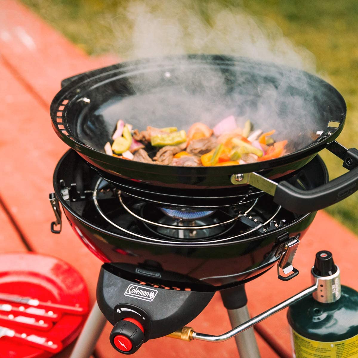 4-in-1 Portable Propane Gas Camping Stove, 1 Burner