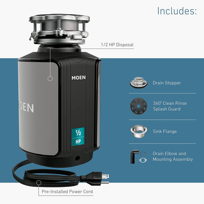 GX50C Prep Series 1/2 HP Continuous Feed Garbage Disposal