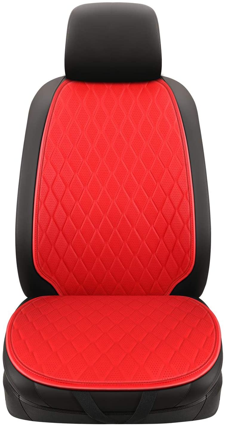 ISFC INSURFINSPORT Leather Front Inside Car Seat Cover Accessory, Red - Find Fresh Goods
