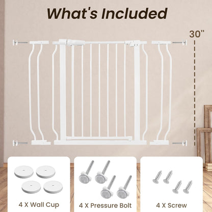 BalanceFrom Walk Thru Auto Close Hold Open Baby Safety Gate, 29.1-43.3 Inches