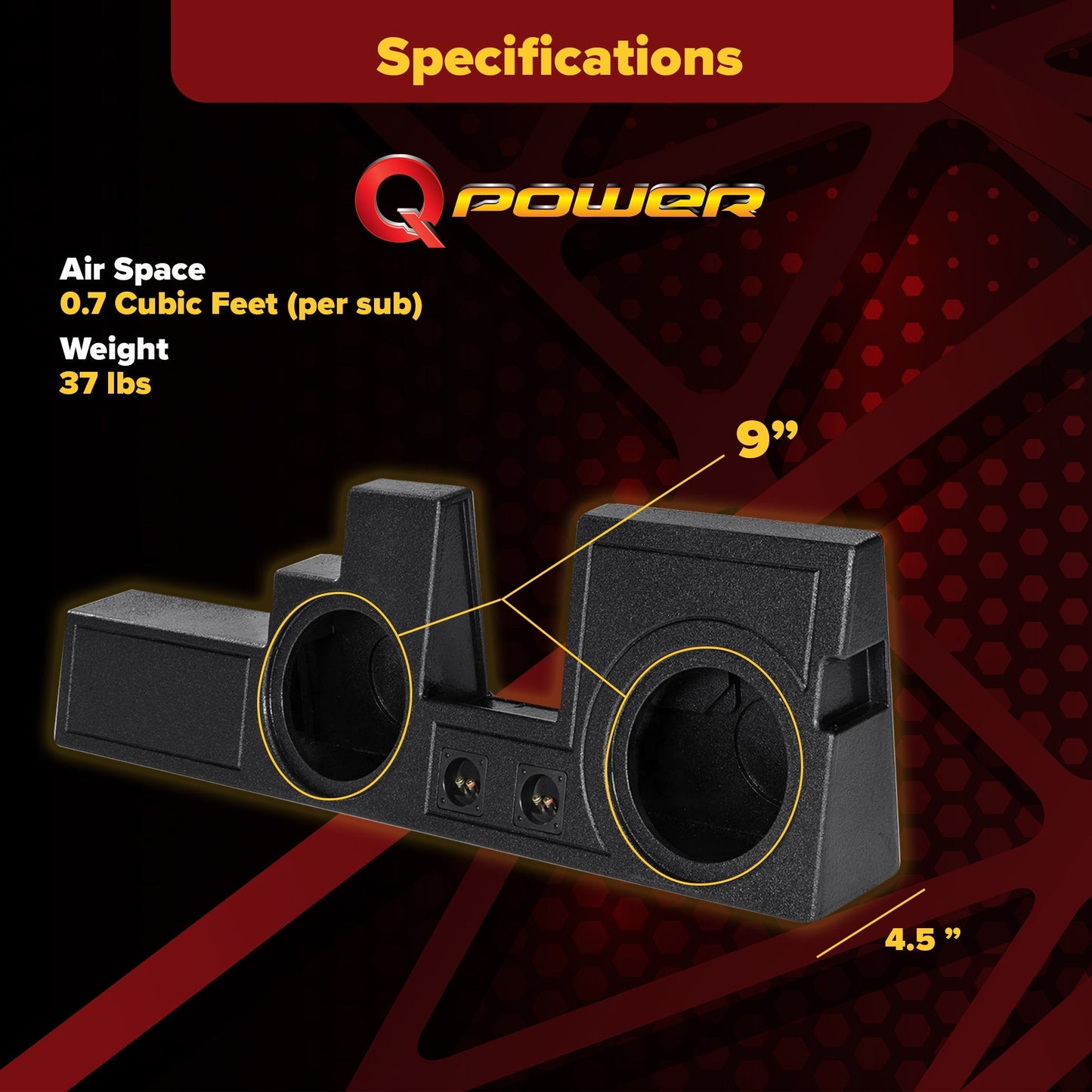 Q Power Dual 10" Ported Enclosure for Ford Super Duty 00-16 | QBFORD09F350210 - Find Fresh Goods