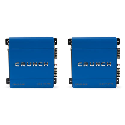 Crunch PowerDriveX 1000 Watt 2 Channel Exclusive Blue A/B Car Amplifier (2 Pack) - Find Fresh Goods