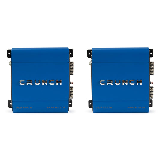 Crunch PowerDriveX 1000 Watt 2 Channel Exclusive Blue A/B Car Amplifier (2 Pack) - Find Fresh Goods