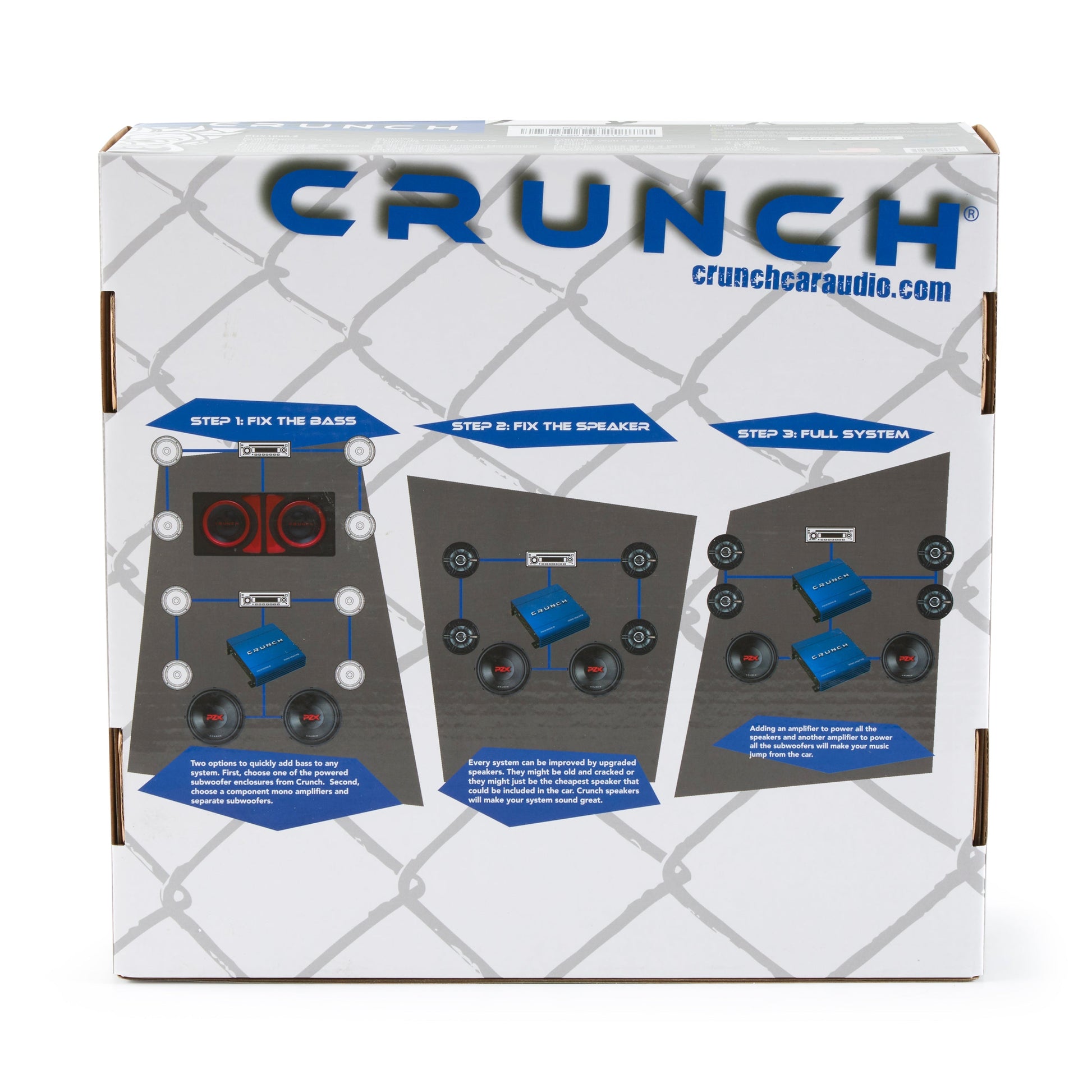 Crunch PowerDriveX 1000 Watt 2 Channel Exclusive Blue A/B Car Amplifier (2 Pack) - Find Fresh Goods
