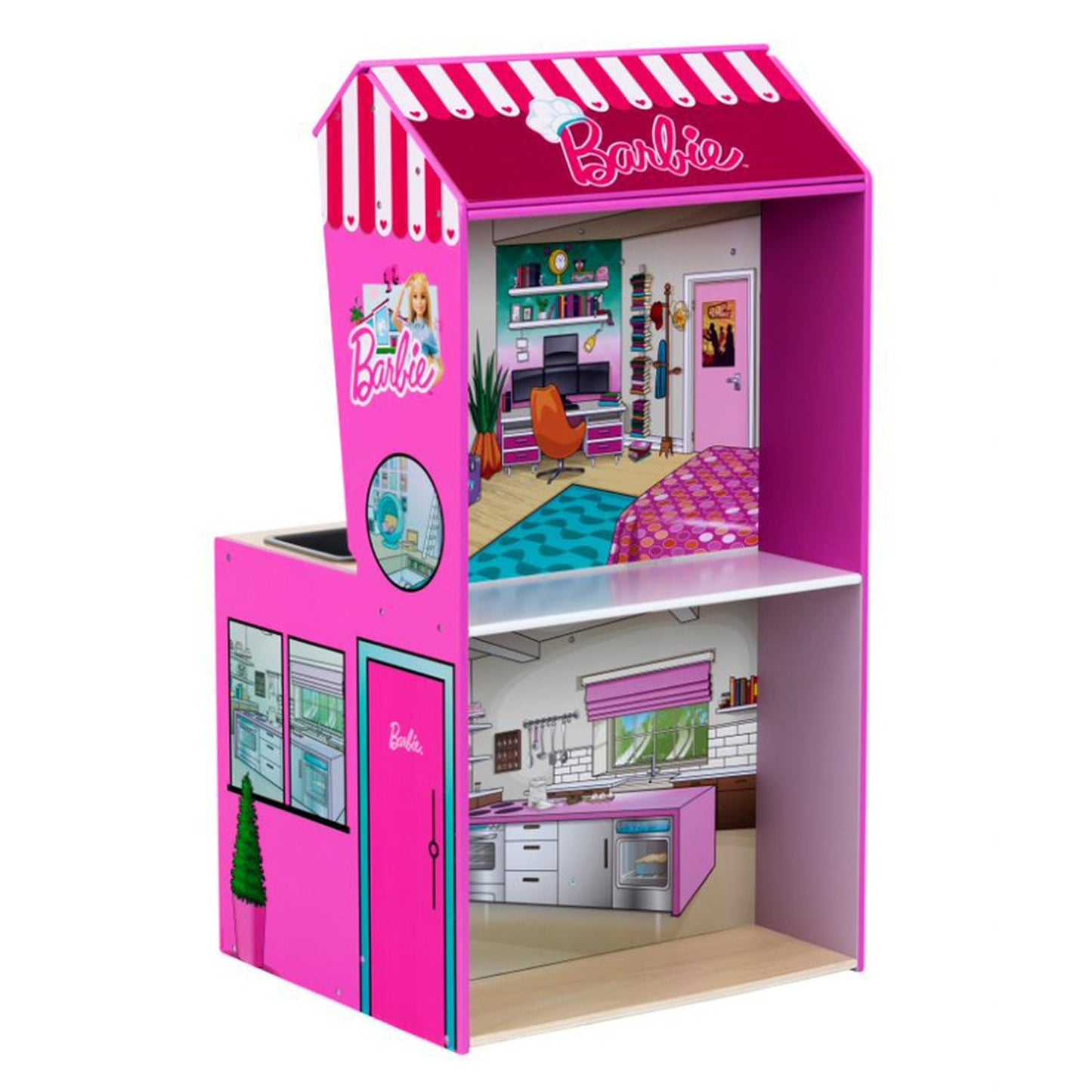 Theo Klein 2 In 1 Barbie Kitchen/Dollhouse and Epic Chef Wooden Kitchen Playset