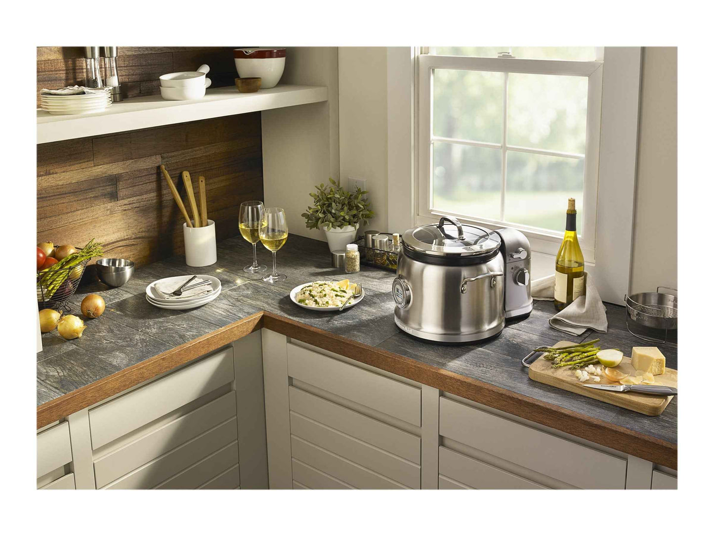 KitchenAid KMC4241SS Electric Multi Steamer Slow Cooker, 4 Qt, Stainless Steel