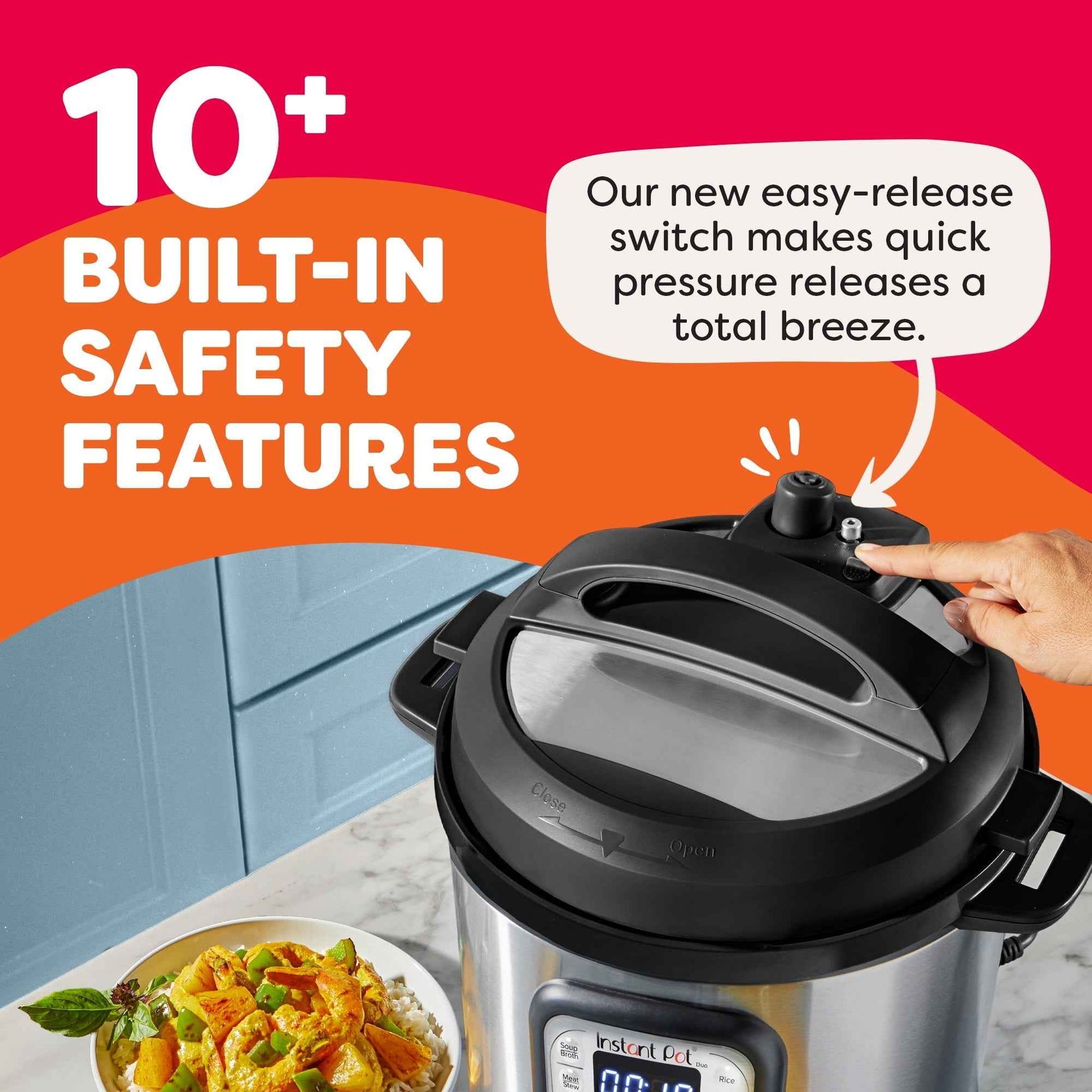 Instant Pot 6Qt DUO 7-in-1 Multi-Cooker, Pressure Cook, Slow Cook, & more, Stainless Steel