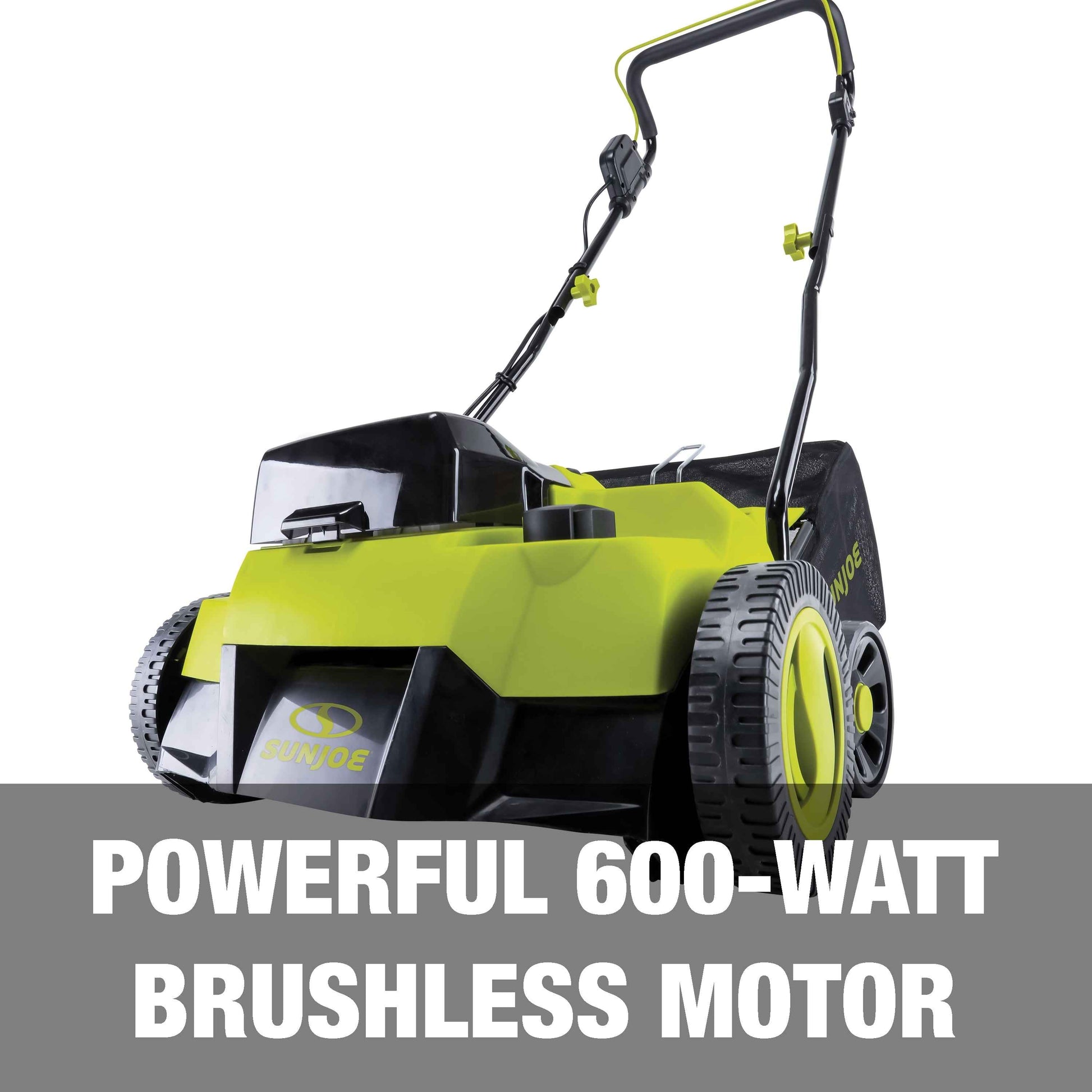 Sun Joe 14" Cordless Brushless Dethatcher + Scarifier, 5 Positions, 2 x 4.0-Ah Batteries & Charger