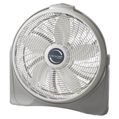 Lasko 20 Inch Cyclone Floor or Wall Mounted Pivoting Fan, White (2 Pack)