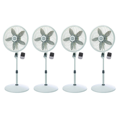 Lasko 18 Inch Elegance Performance Oscillating Pedestal Fan w/ Remote (4 Pack)
