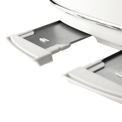 Haden Heritage 4 Slice Wide Slot Stainless Steel Toaster, Ivory & Chrome