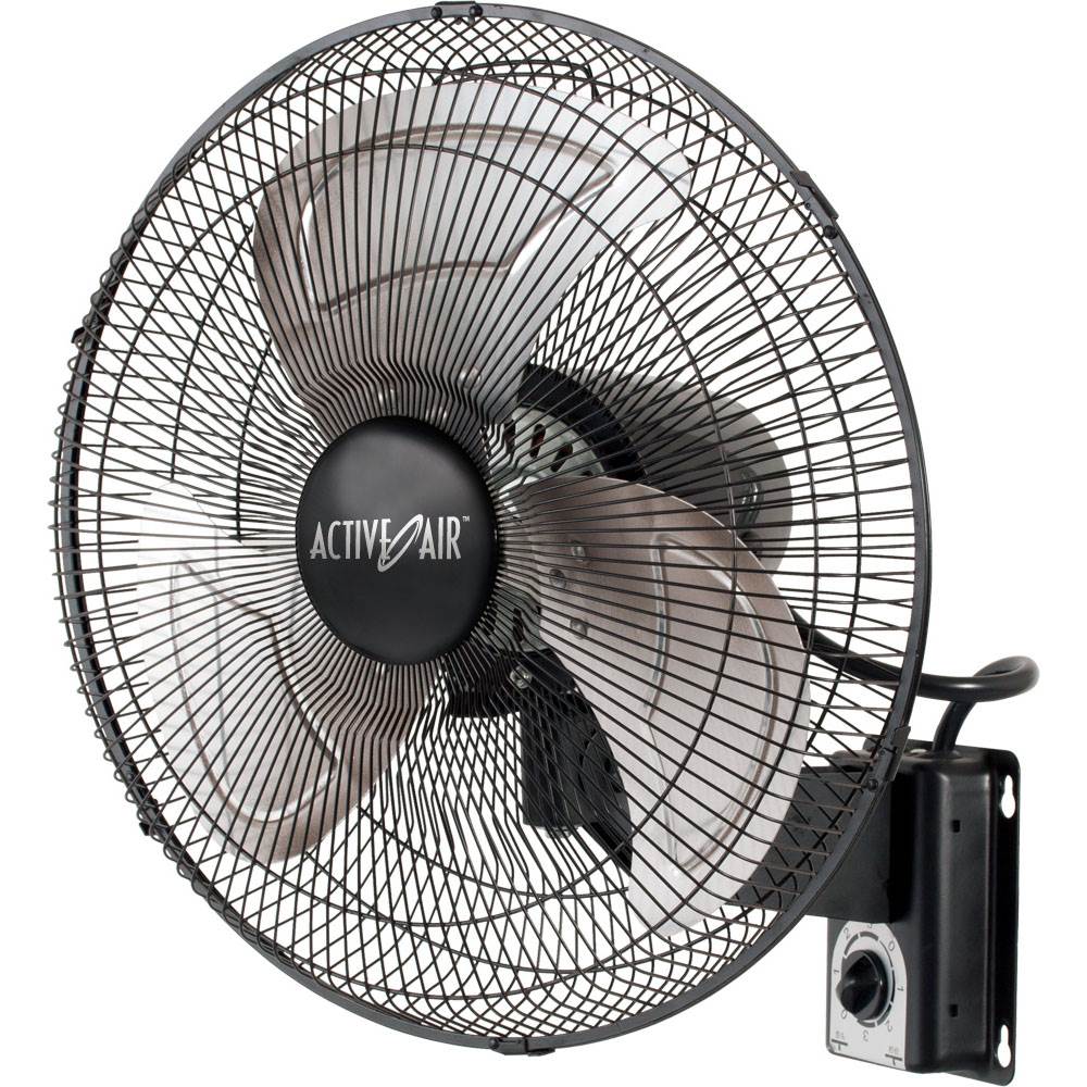 Active Air ACFW16HDB 16 Inch 3-Speed Metal Wall Mountable Oscillating Fan  (2)