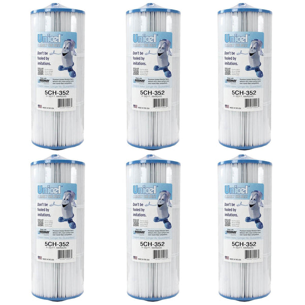 Unicel 5CH-352 Replacement 35 SqFt Filter Cartridge for Spa, 151 Pleats (6 Pack)