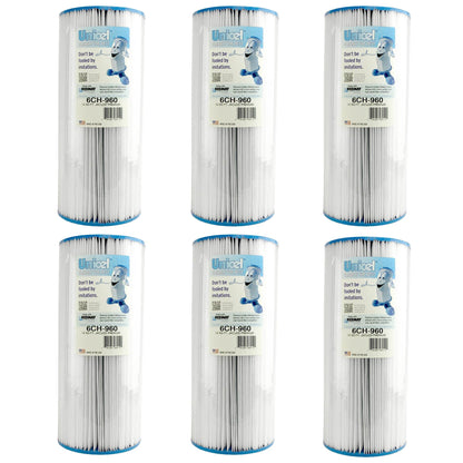 Unicel 6CH-960 Replacement 52 SqFt Filter Cartridge for Spa, 113 Pleats (6 Pack)