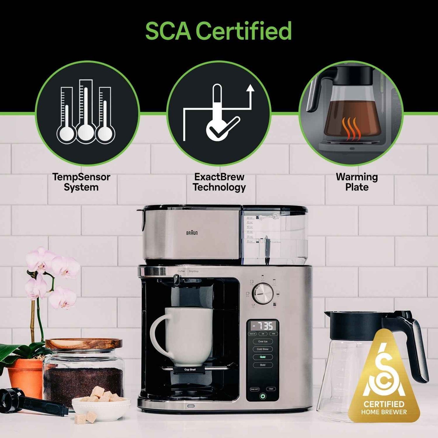 Braun MultiServe Drip Coffee, Single Serve Brewer, KF9270SI