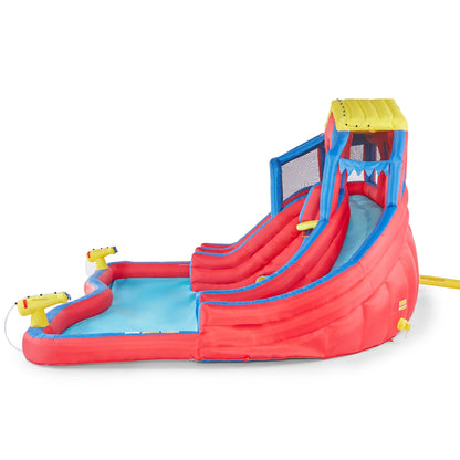 Banzai Hydro Blast Inflatable Play Water Park with Slides and Water Cannons