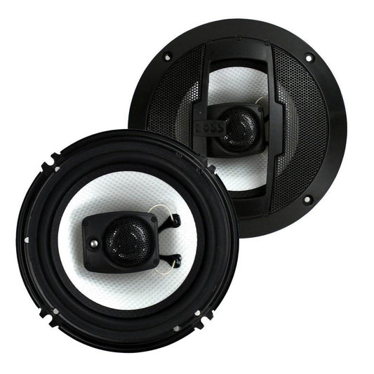 Boss R63 6.5 Inch 300W 3 Way Car Audio Coaxial 4 Ohm Stereo Speakers (Pair) - Find Fresh Goods