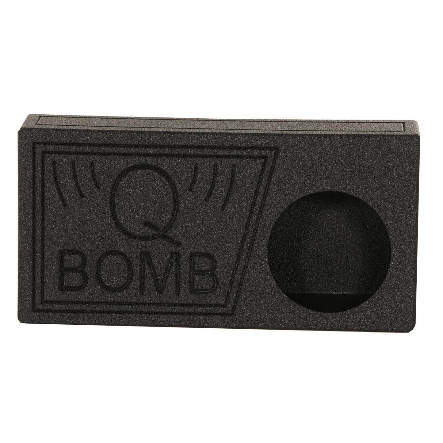 Q Power QBomb 10 Inch Single Vented Subwoofer Sub Box with Black Bedliner Spray - Find Fresh Goods