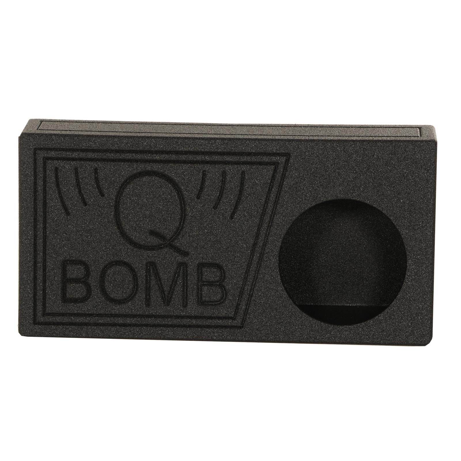 Q Power QBomb 10 Inch Single Vented Subwoofer Sub Box with Black Bedliner Spray - Find Fresh Goods