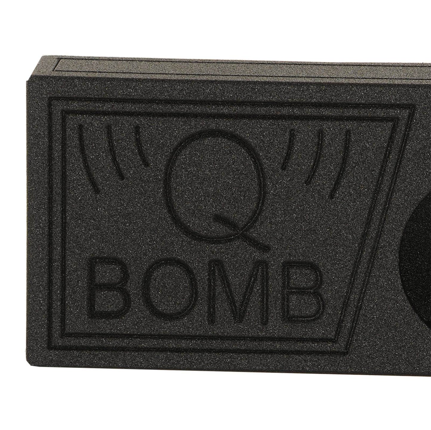 Q Power QBomb 10 Inch Single Vented Subwoofer Sub Box with Black Bedliner Spray - Find Fresh Goods