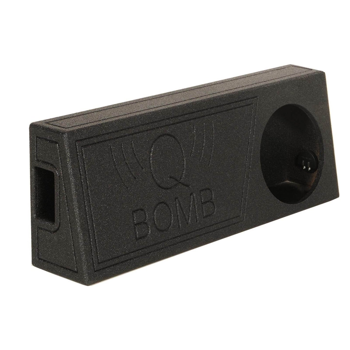 Q Power QBomb Single 12 Inch Vented Subwoofer Sub Box with Black Bedliner Spray - Find Fresh Goods